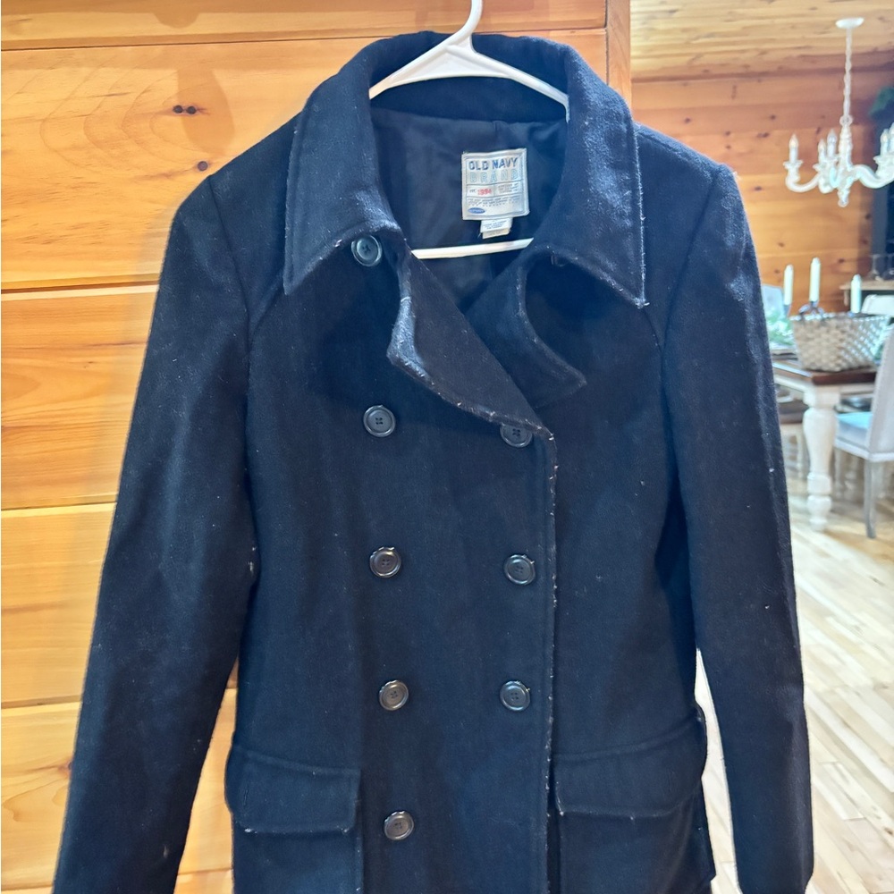 Old Navy Women's Black Peacoat